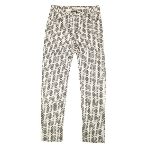 GIVENCHY Black White 4G Jacquard Denim Effect Pants Size 30 $1165